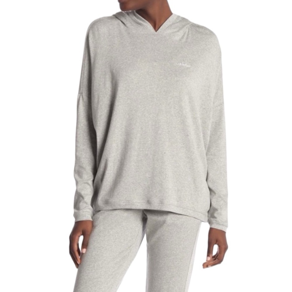Calvin Klein Sleepwear Dolman Sleeve Hoodie Grey Medium NWOT - Picture 2 of 7